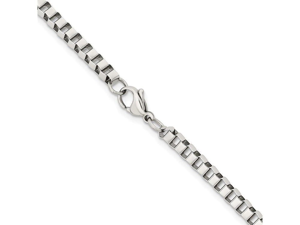 Chisel Stainless Steel 4mm Box Chain Necklace - 20 inches