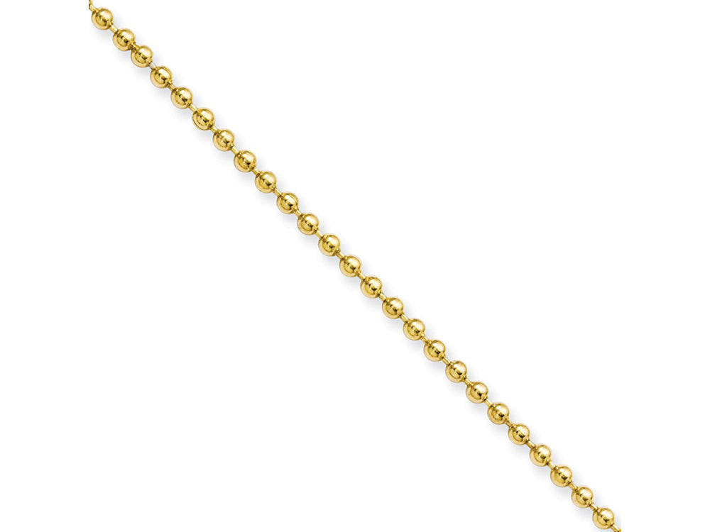 Chisel Stainless Steel Ip Gold-plated 2.0mm 18in Ball Chain Necklace