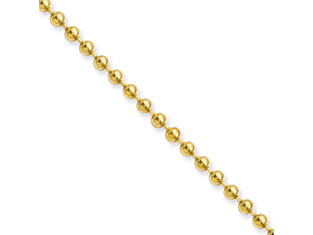 Chisel Stainless Steel Ip Gold-plated 3.0mm 20in Ball Chain Necklace