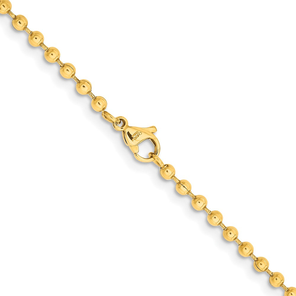 Chisel Stainless Steel Ip Gold-plated 3.0mm 22in Ball Chain Necklace