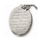Chisel Stainless Steel Polished Serenity Prayer CZ Cross 2in Ext. Necklace