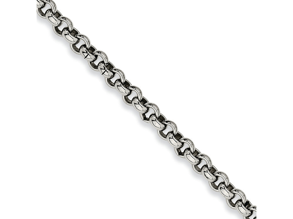 Chisel Stainless Steel 8mm Rolo Chain Necklace - 18 inches