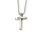 Chisel Stainless Steel Cross Pendant Necklace - 18 inches