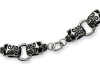 Chisel Stainlesss Steel Skull Necklace - 24 inches