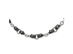 Chisel Stainlesss Steel Skull Necklace - 24 inches