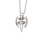 Chisel Stainless Steel Gothic Cross Pendant 24in Necklace