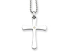 Chisel Stainless Steel 14k Accent W/ 2pt Diamond Cross Necklace