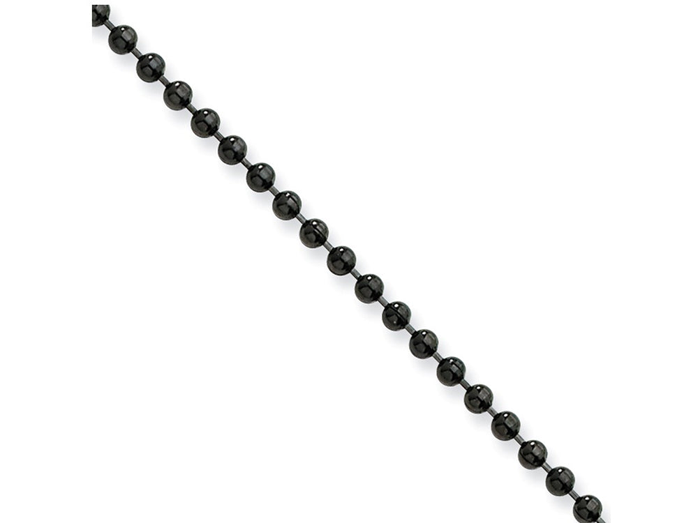 Chisel Stainless Steel 2.0mm Ip Black-plated 20in Ball Chain Necklace