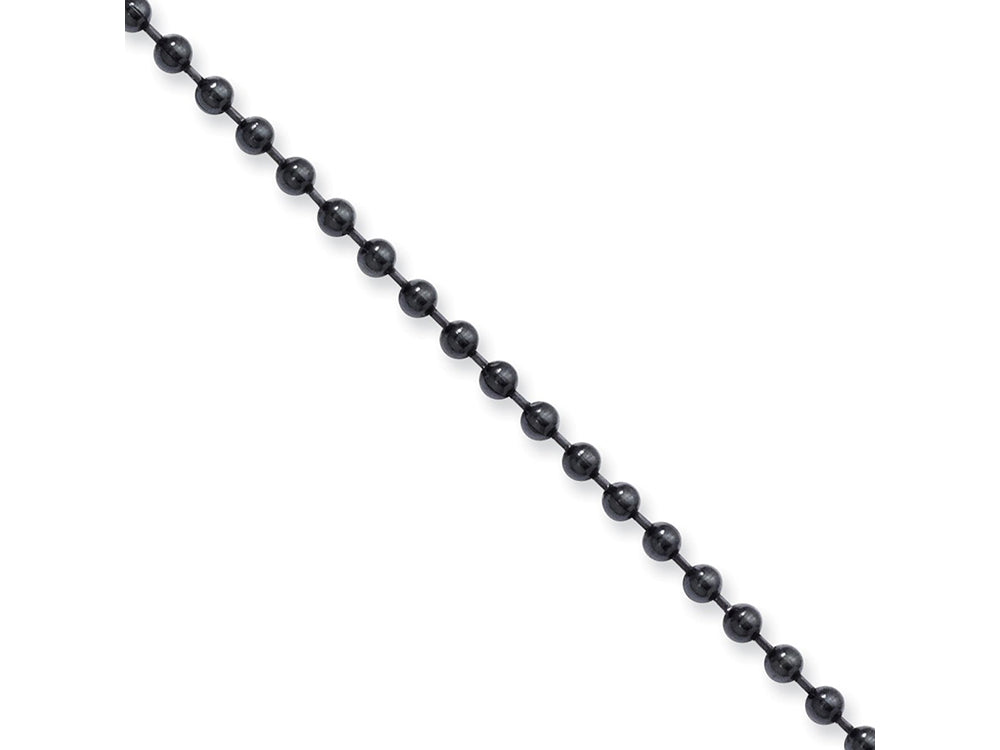 Chisel Stainless Steel 2.4mm Ip Black-plated 20in Ball Chain Necklace