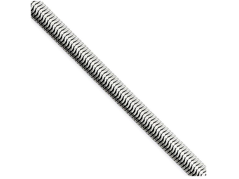 Chisel Stainless Steel 4.20mm 24in Flat Snake Chain Necklace