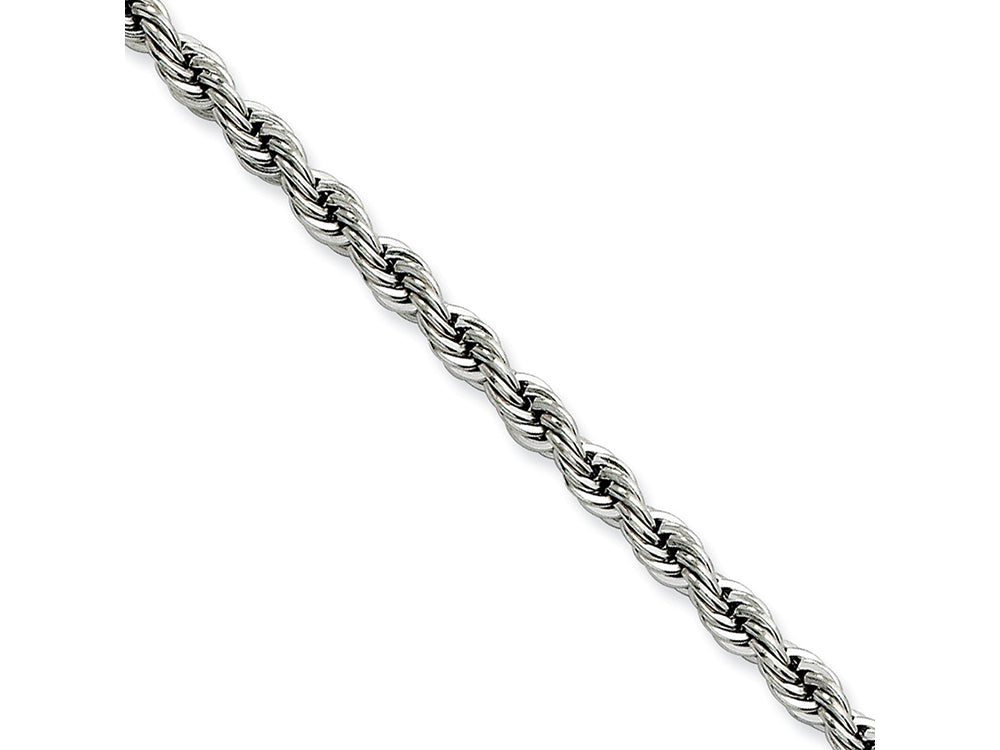 Chisel Stainless Steel 4.0mm 20in Rope Chain Necklace