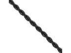 Chisel Stainless Steel Ip Black-plated 4.0mm 20in Rope Chain Necklace