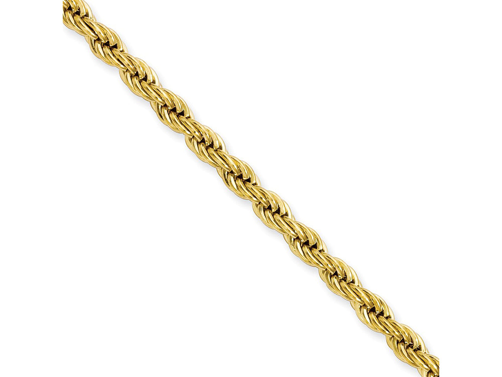 Chisel Stainless Steel Ip Gold-plated 4.0mm 18in Rope Chain Necklace
