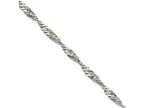 Chisel Stainless Steel 3.0mm 20in Singapore Chain Necklace