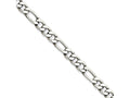 Chisel Stainless Steel 5.30mm 24in Figaro Chain Necklace