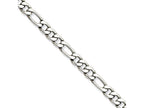 Chisel Stainless Steel 5.30mm 7in Figaro Chain Bracelet