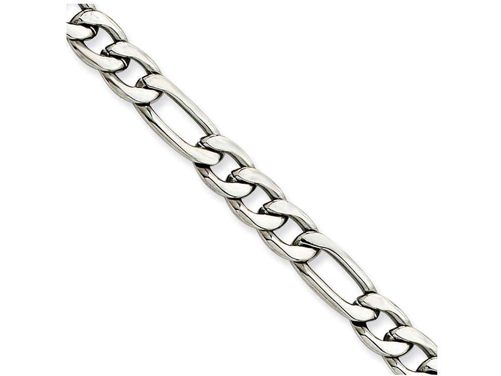 Chisel Stainless Steel 6.30mm 22in Figaro Chain Necklace