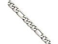 Chisel Stainless Steel 6.30mm 24in Figaro Chain Necklace