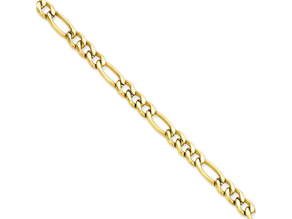 Chisel Stainless Steel Ip Yellow-plated 6.30mm 20in Figaro Chain Necklace