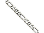 Chisel Stainless Steel 6.75mm 7.75in Figaro Chain Bracelet