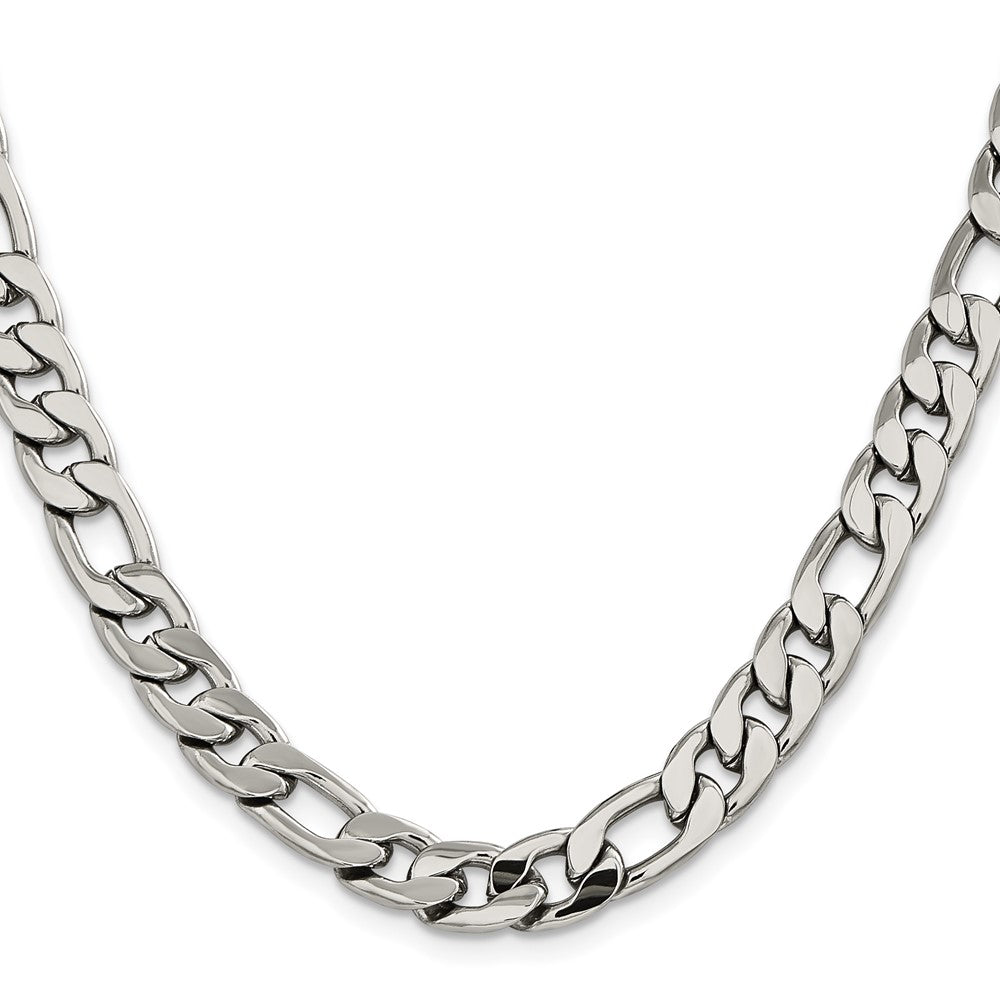 Chisel Stainless Steel 8.4mm 9in Figaro Chain Bracelet