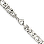 Chisel Stainless Steel 8.4mm 9in Figaro Chain Bracelet