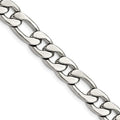 Chisel Stainless Steel 8.4mm 9in Figaro Chain Bracelet
