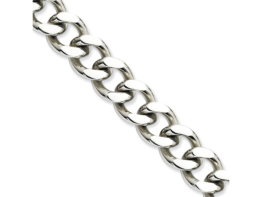 Chisel Stainless Steel 13.75mm 8.5in Curb Chain Bracelet