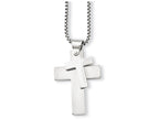 Chisel Stainless Steel Polished Crosses Pendant Necklace