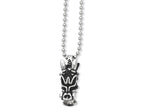 Chisel Stainless Steel Antiqued Dragon Head Pendant Necklace