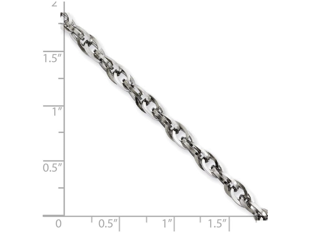 Chisel Stainless Steel Fancy Twisted Link 18in Necklace