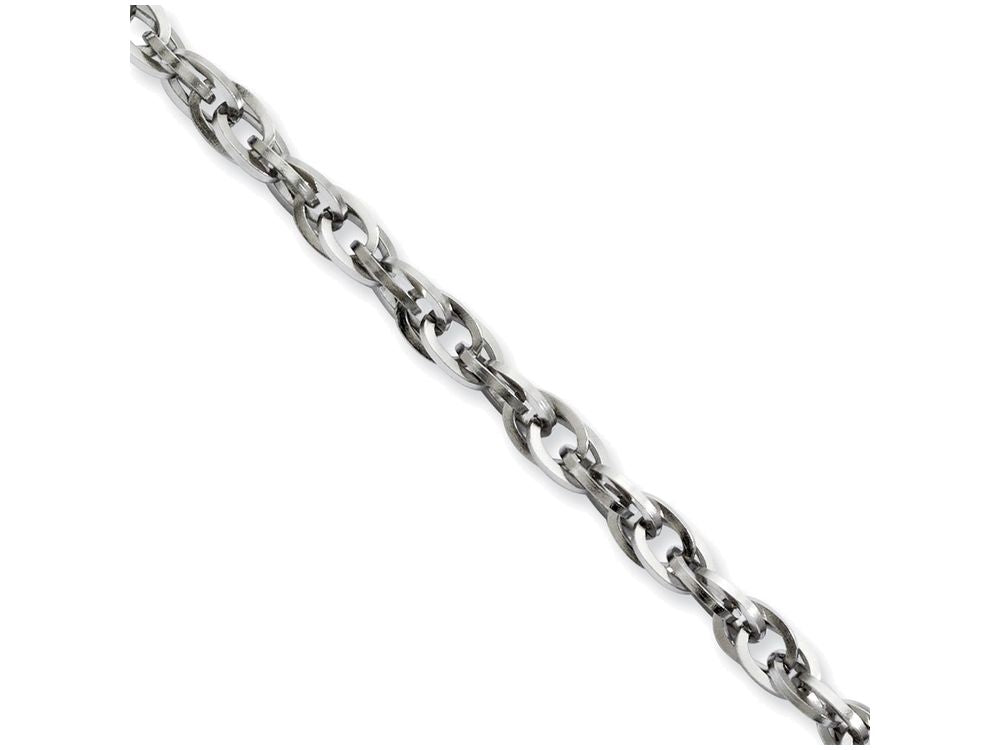Chisel Stainless Steel Fancy Twisted Link 20in Necklace