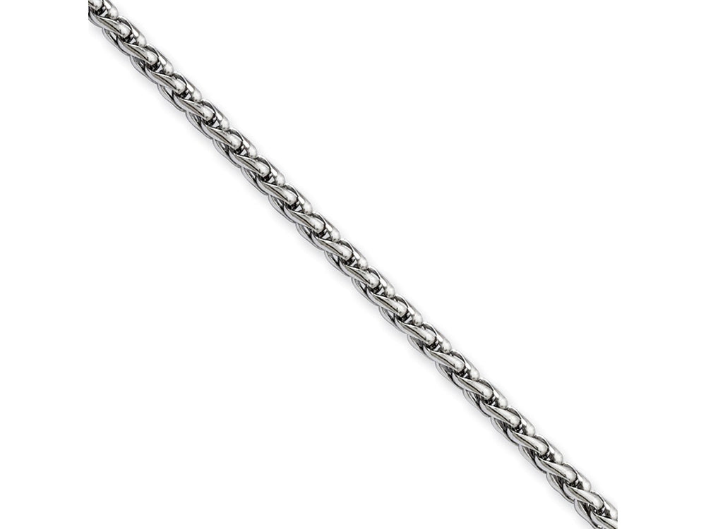 Chisel Stainless Steel 3.5mm Wheat 22in Chain Necklace