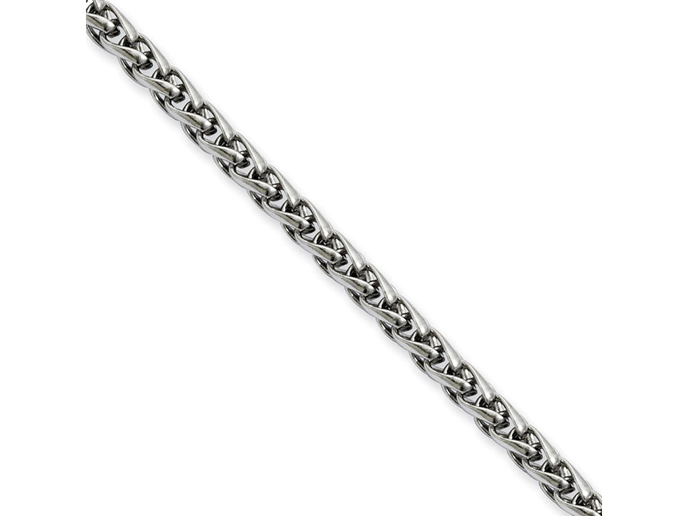 Chisel Stainless Steel 4.0mm Wheat 22in Chain Necklace