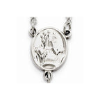 Chisel Stainless Steel 4mm Bead Rosary Necklace