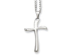 Chisel Stainless Steel Polished Fancy Cross Necklace