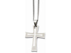 Chisel Stainless Steel Cross Pendant Necklace