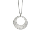 Chisel Stainless Steel Textured Pendant Necklace