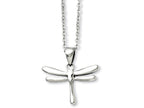 Chisel Stainless Steel Polished Dragonfly Pendant Necklace