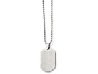 Chisel Stainless Steel Polished Dog Tag Pendant Necklace