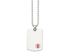 Chisel Stainless Steel Dog Tag Medical Pendant Necklace