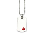 Chisel Stainless Steel Small Dog Tag Medical Pendant Necklace