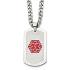 Chisel Stainless Steel Dog Tag Medical Necklace