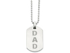 Chisel Stainless Steel Enamel Dad  Dog Tag Necklace