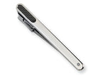 Chisel Stainless Steel Carbon Fiber Diamond Accent Tie Clip