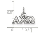 LogoArt Sterling Silver Alpha Chi Omega Extra Small Pendant Necklace