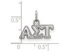 LogoArt Sterling Silver Alpha Sigma Tau Extra Small Pendant Necklace