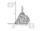 LogoArt Sterling Silver Alpha Phi Extra Small Pendant Necklace