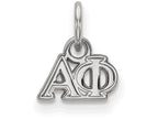 LogoArt Sterling Silver Alpha Phi Extra Small Pendant Necklace