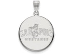 Logoart 925 Sterling Silver California Polytechnic State U Large Disc Pendant